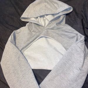 romwe cropped workout hoodie size s